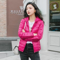덕 다운 경량 롱 패딩 집업 여성 점퍼 자켓 아우터