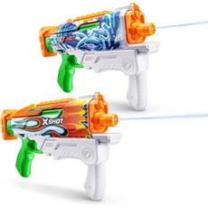ZURU Watergun Water Blaster 장난감의 X-Shot Fast-Fill Skins 하이퍼로드2팩 총 2개의 Blaster Total 단 1초 만에 물을 채, 2개