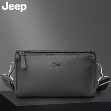 지프 jeep 정품 남성 그레이 숄더백 겸용 클러치백 고급 가죽 메신저백 여행 맨스백