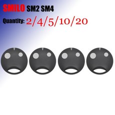 SMILO 리모컨 호환 433MHz 2/4 버튼 SMXI/SMXIS/SMX2/SMX2R/OXI/OX2리시버 게이트 Openers1-5PCS, 한개옵션1, 03 SMILO2-4PCS