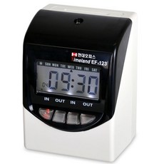 H+:>)현대오피스 출퇴근기록기 EF-123 도트 4란 디지털시계