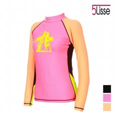 아크룩스 아크룩스 여성 여성 네온 배색 비치 래쉬가드_SISS-WT1450