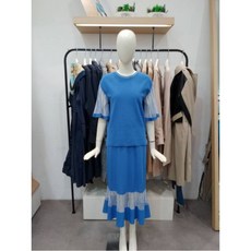 티렌 [티렌] W몰 시스루 소매 반팔 니트 L202PWK401