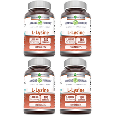 어메이징뉴트리션 엘 라이신 1000MG 180정 4통, 4개