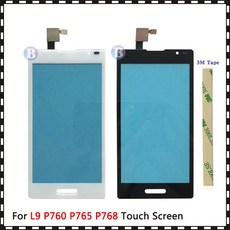 높은 품질 4.7 "LG Optimus 티 머 스 L9 P760 P765 P768 터치 스크린 디지타이저 센서 외부 유리 렌즈 패널 블랙 화이트 + 추적|touch screen, 1개, Black, 단일