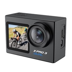 에이스원코리아 XPRO3 액션캠 듀얼스크린 오토바이 자전거 블랙박스 바디캠 손떨림방지 4K 60FPS 방수카메라 왜곡보정 리모컨