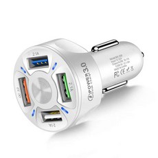3.5A 자동차 마운트 충전 어댑터 3 USBFAST 충전 QC3.0 전화 충전기 USB 빠른 충전 스탠드, 하얀색