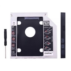 SSD 케이스 외장 하드 CHIPAL 범용 SATA 3.0 LED 2 번째 HDD 캐디 2.5 인치 2TB 노트북 CD-ROM DVD-ROM 디스크 인클로저 9., 12.7mm All Aluminum2