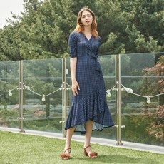 립밤 Lipbbam 바이립밤 크레오라 비비안느 3/4 슬리브 프릴 랩원피스 LDM42CE01