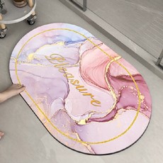  유티즌 빨아쓰는 소프트 규조토 발매트 대형 말랑 세척 욕실 화장실 규조토발매트 사은품과 4시출발 미끄럼방지 흡수하족 베스트 12패턴 9.소프트 핑크골드 1개  상품 이미지