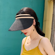 아이엔엠디 여자 썬캡 밀짚 라탄 햇빛 차단 가리개 모자