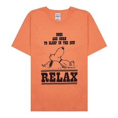 [라벨루쏘] [와일드 동키] 남성 릴렉스 반팔 티셔츠 T RELAX ESW ORANGE