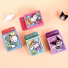산리오 롤스티커 키티 시나모롤 포차코 카툰 원형스티커