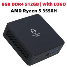 SZBOX 미니 PC AMD 라이젠 5 3550H DDR4 3200MHZ NVME 윈도우 11 와이파이 BT 4.2 4K HD 데스크탑 게이머 컴퓨터, 01 Ryzen 5 3550H_02 AU, 03 8GB  512GB