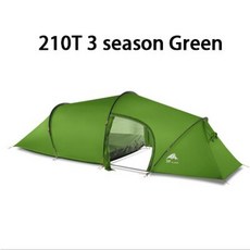 동계백패킹 차박 난방 싱글월 솔캠 텐트 3F UL GEAR Taihang 2 터널 텐트 2 인용 15D 실리콘 2 룸 대형 텐트 야외 캠핑 하이킹 가족 초경량 4 시즌 | 텐트 | - 알리 익스프레스, 210T 3 시즌 그린