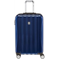 DELSEY 파리 헬륨 에어로 하드사이드 확장형 러기지 스피너 휠 블루 코발트 체크메디움 25인치 수트케이스