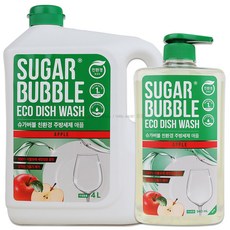 슈가버블 천연성분 애플 주방세제 4L + 940ml 퐁퐁 코스트코, 1세트