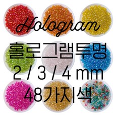 홀로그램투명씨드비즈 20g (2/3/4mm 48색), 22 샴페인골드, 2mm, A HC