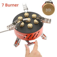 캠핑 전자 버너 7 점화 가스 휴대용 야외 스토브 관광 5 용품 코어, 7 Burner, 1개