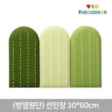 [방염원단]선인장 30x60cm 벽쿠션 벽매트, [방염원단]진연두