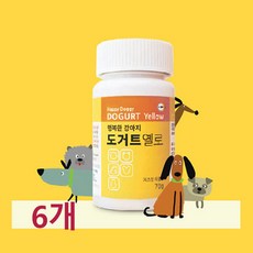 행복한 강아지 도거트 옐로 강아지 프로바이오틱스 영양제, 치즈맛, 6개, 면역력 강화