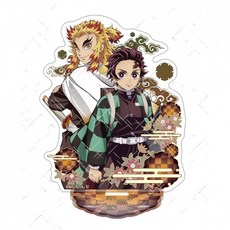 101937 귀멸의 칼날 디오라마 피규어 렌고쿠 탄지로 쿄쥬로 무한열차 귀살대 아크릴 스탠드 명장면 굿즈, 렌고쿠와 탄지로