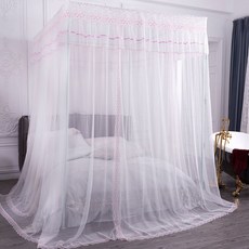 북유럽커튼침대캐노피모기장커튼사각공주풍