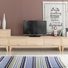 [로쏘] 린 편백나무 거실장 수납형, 색상:원목