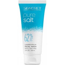 사해의 SEACRET 미네랄 퓨어 솔트 클렌징 & 폴리쉬 페이셜 워시 3.4 FL.OZ, 1