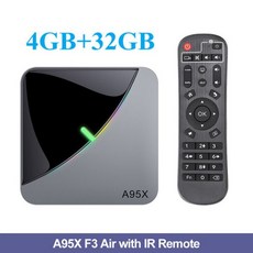 TV 셋톱 박스 스마트 수신기 OTT Woopker-a95 x F3 에어 안드로이드 9.0 Amlogic s905 3 4GB 64GB 블루투스 와이파이 4K 미디어 플레이어 구글, 1개, 20) 영국 플러그 - 4gb 32gb