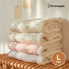 포몽드 페이크퍼 아기 블랭킷 모달 극세사 애착 겨울 신생아 이불 L, 페이크퍼 블랭킷/03라임가든/L(90x140)