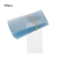 100 개 PCS 18650 배터리 보호 랩 교체 PVC 열 수축 튜브 슬리브, 투명한 색상, 투명한 색, 100개