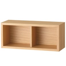 무인양품 MUJI 목제 벽걸이 가구 상자 폭44cm, 내추럴