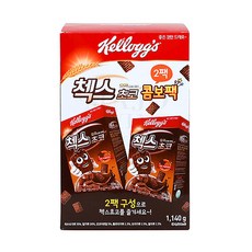 켈로그 첵스 초코 오리지널 570gx2입 1세트 점보팩, 1140g