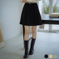 틸아이다이 Belt set pleats skirt 3color