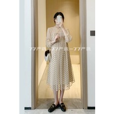 편하고예쁜 임산복 봄 물방울 원피스 임신복 쉬폰 임부복