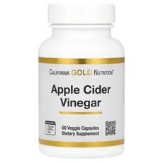 California Gold Nutrition 애플 사이다 식초 베지 캡슐 60정, 1개