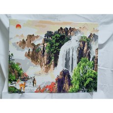 무릉대원 보석십자수 완성품(코팅제사용)