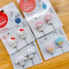산리오 캐릭터 아이폰 충전기 보호캡 케이블캡 프로텍터, 1개, 헬로키티 1개, 헬로키티