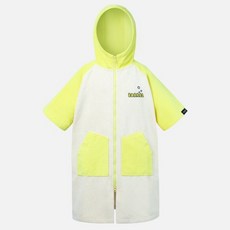 BARREL 키즈 래글런 집업 판초 타월 옐로우 (B3SKAPC001YLW) KIDS RAGLAN ZIP UP PONCHO TOWEL YELLOW