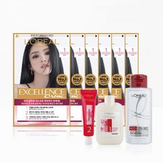 엑셀랑스 크림 6개 본드 리페어 프리트리트먼트 100ml 키트 증정, 3호 소프트블랙X6개