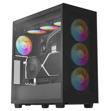 BRAVOTEC GUARDIAN 5100M 타이탄 글래스 컴퓨터 PC 케이스 (블랙), 1개
