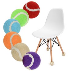 모노폴리 예쁜7칼라 층간소음방지 의자다리커버 테니스공 발커버 식탁 의자, 레드