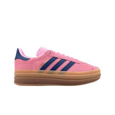 여성용 아디다스 정품 가젤 볼드 핑크 글로우 빅토리 블루 여성용 Adidas Gazelle Bold Pink Glow Victory Blue