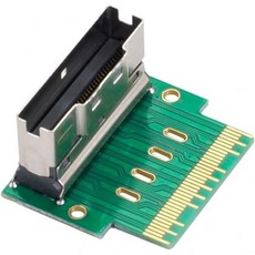 chenyang 체량 4X 슬림 라인 SFF-8654 X4 NVME to PCI-Express X16 3.0 4.0 레이드 카드 VROC Raid0 하이퍼 어댑터, SFF-8654 74Pin Connector, 1개