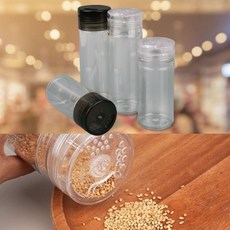 주방 소금병 2사이즈 플라스틱 조미료통 깨통 고추가루병 후추통 파우더병, 투명, 250ml, 1개