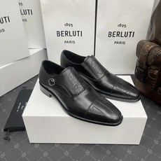 Berluti Scritto SS24 남성 송아지 가죽 비즈니스 발색 옥스퍼드 수제 무늬 정장 구두 3 배색 - 벨루티구두