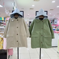 밀리밤 NEW~~2021년 핫한 봄신상 뒷모습도 엣지 있게~!! 후드탈착 스포티한 오버핏 트렌치 롱코트
