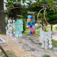 비즈발커튼무지개