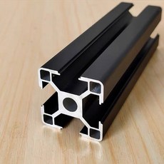 알루미늄덕트 1/2pcs 100mm-1000mm 3030 3060 4040 4080 블랙 T-슬롯 알루미늄 Extrusions CNC 레이저 조각 기계 프로파일 프레임, [01] 100mm, [02] 3030 Black 2pcs